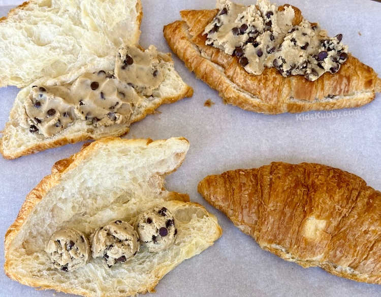 Slice, scoop, and bake! that's all you have to do for this fun kid friendly dessert. Chocolate chip cookie croissants are fun to make with kids and so so delicious. Make extra to enjoy all week!