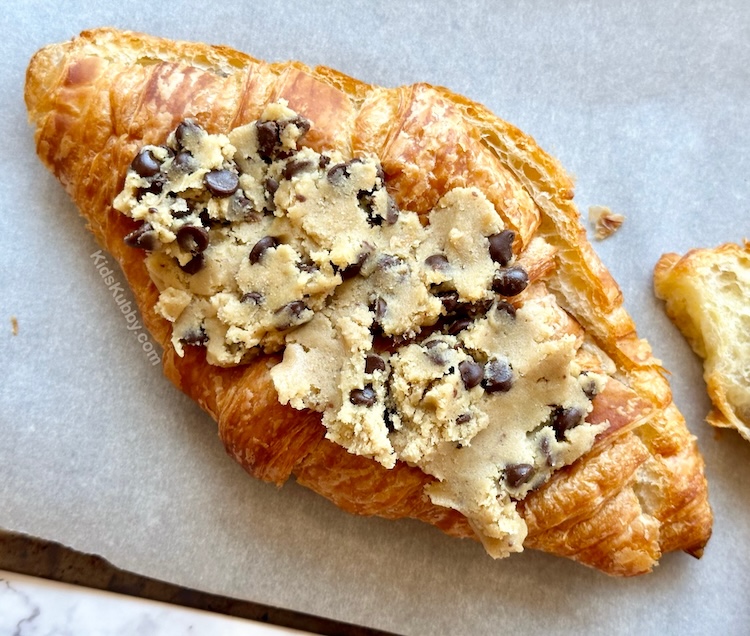 The best 2 ingredient recipe ever. combine cookie dough and bakery croissants for an easy dessert that you can make with your kids. 