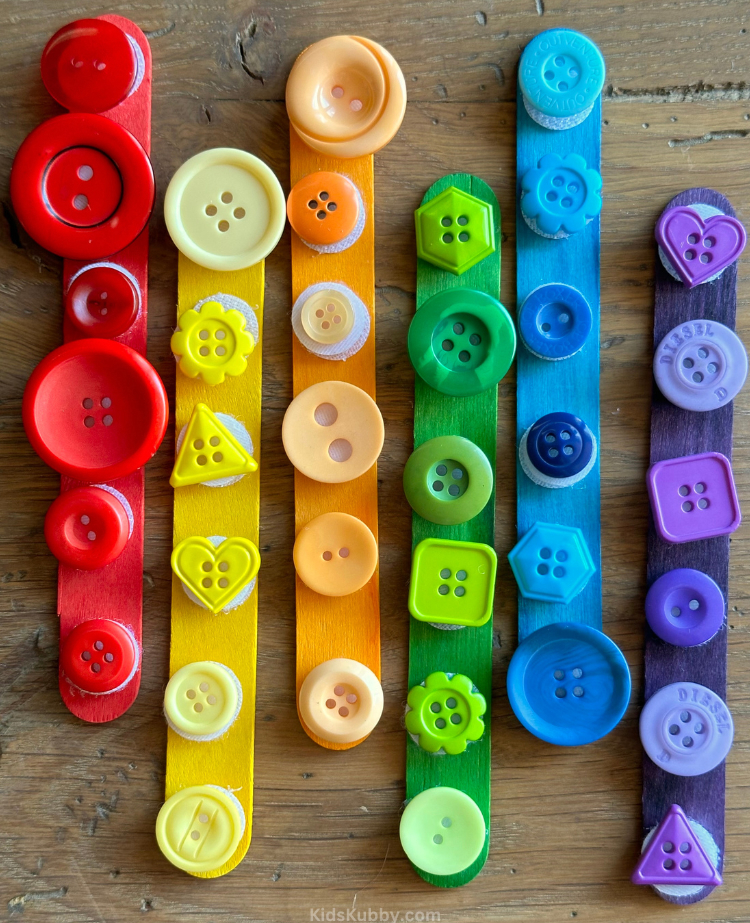 rainbow color sorting activity for preschoolers. 