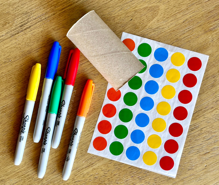 Teach kids to count with supplies you have at home. An easy color recognition activity that doubles as a fine motor activity. 