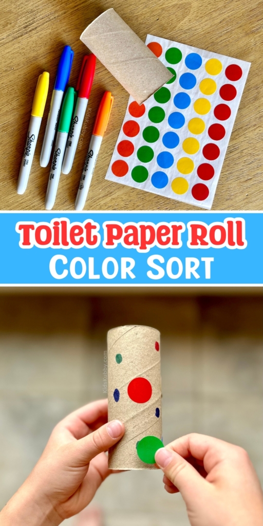 If you're looking for an easy to make activity to keep your kids entertained then toilet paper roll color sort is perfect! Using just a few cheap supplies you probably already have at home, you can make a fun activity that will keep your toddler entrained and teach them colors at the same time! 