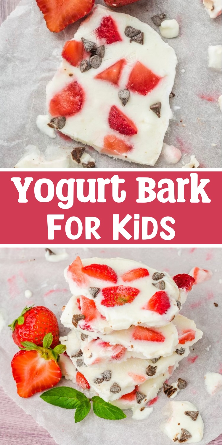 Frozen yogurt bark for kids is the best snack ever! Made with just a few simple ingredients you probably have in the frig, this high protein snack idea is sure to be a hit with your kids. 