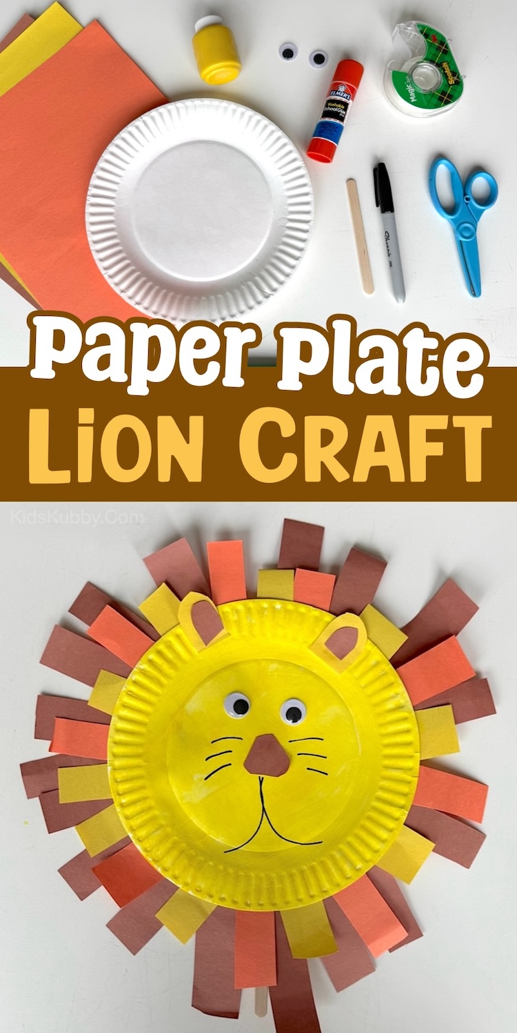 This easy paper plate craft for kids creates an awesome, colorful handheld lion mask! Just perfect for preschool and kindergarten age children with little bit of help from mom. So simple and cheap to make with paper plates, paint, and construction paper. I've included a full tutorial with lots of step by step photos. 