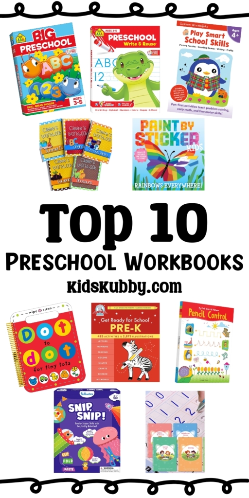 These are the best activity books for kids ages 3-5. Each workbooks helps kids learn the necessary skills needed for school. No need for expensive homeschool curriculums. Get your child ready for kindergarten with these cheap preschool workbooks from Amazon. 